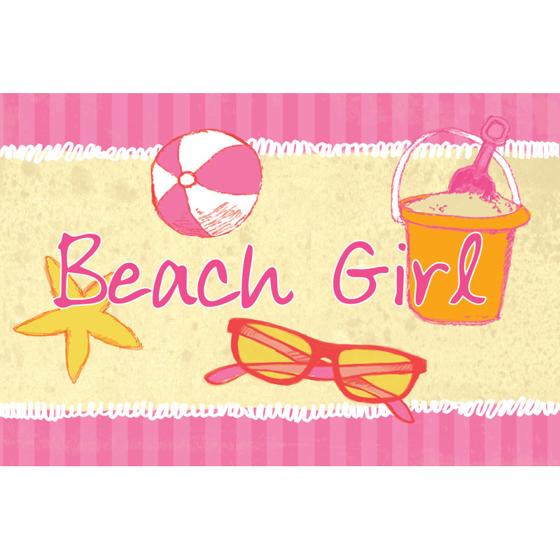 Beach Girl - Wrapped Canvas Print, 81cm H x 122cm W x 3.8cm D