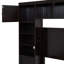 Lit en bois pleine grandeur avec une tablette et une armoire Finish-1676550882