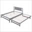 Lit plateforme double avec lit gigogne réglable