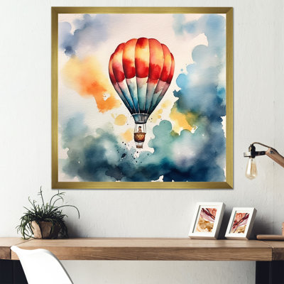 Montgolfière colorée sur toile