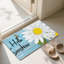 Tapis bleu / blanc Hello Sunshine Daisy, 24 po x 36 po