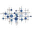 Décoration murale bleue géométrique 39 "x 1" x 23 "