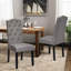 52 cm H Upholstered Linen Dining Chair