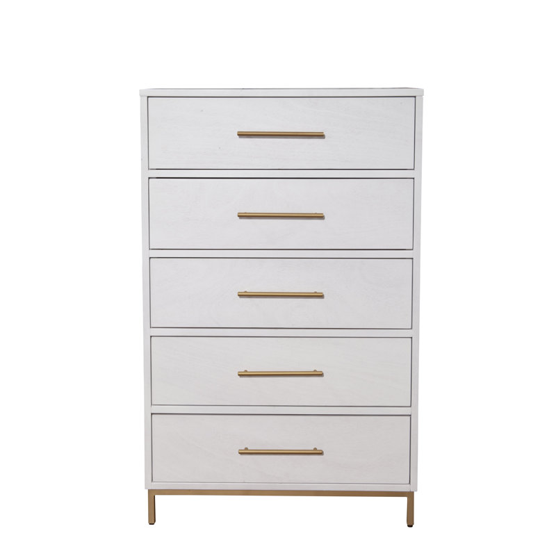 Marino 30'' W 5 - Drawer Dresser, White