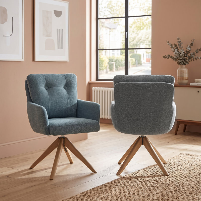 Rillie 70cm H Polyester Blend Upholstered Upholstered Back Armchair, Teal