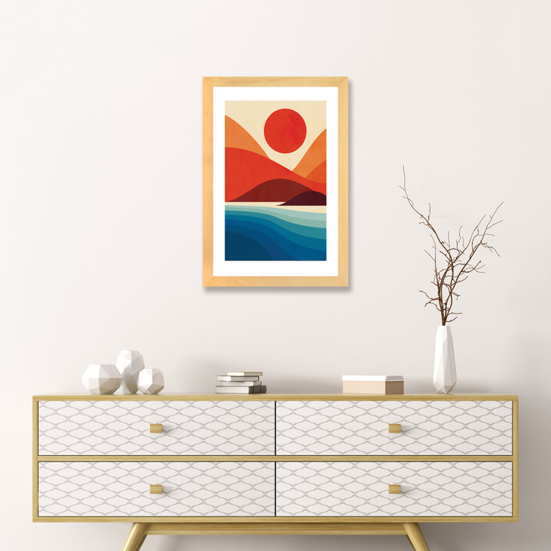 « seaside » par jay fleck-impression sur image, H 24 po x l 16 po x P 1 po, Papier encadré de bois naturel