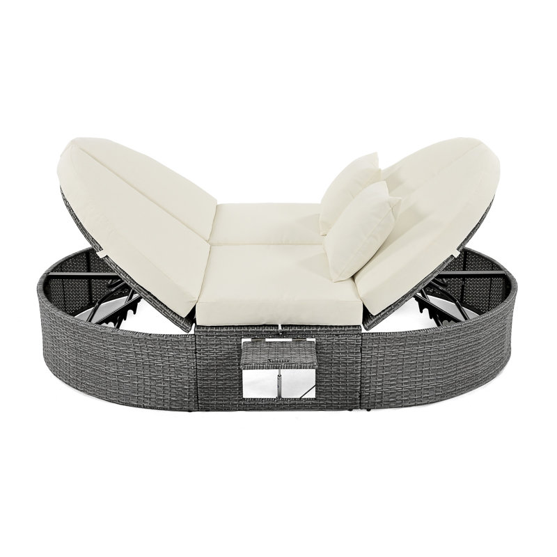 Lit de jour d'extérieur pour 2 personnes avec coussins Topmax