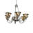32" Wide Begonia 6 Light Chandelier