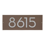 Floating Modern 4" Number Horizontal Address Plaque (4 Digits)