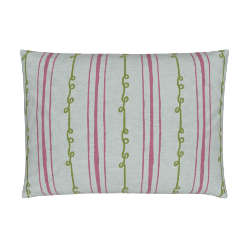 Sister Stripe Lumbar Pillow Cover & Insert, Pink/Green/Light Blue Striped