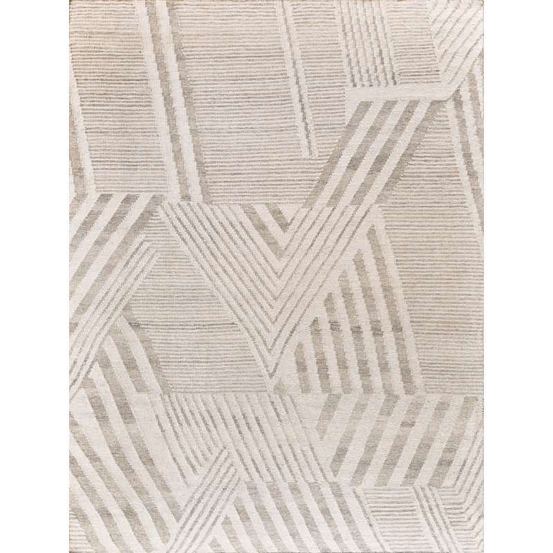 Scandinavian Wool Geometric Area Rug, Rectangle 10' x 14'