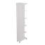 Armoire de coin, cinq tablettes ouvertes, une porte, finition blanche-794523239-794523247