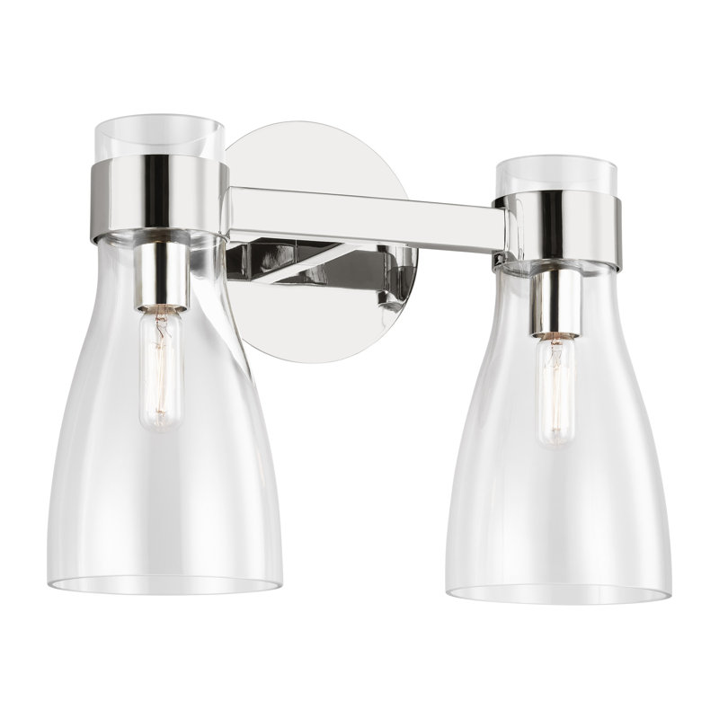Moritz Vanity Light, Clear, 2, Polished Nickel