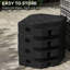 Poids de base du parasol, 132 lb d'eau / sable de 176 lb, noir, pour parasols en porte-à-faux de 8 pi à 10 pi, poids à l'extérieur pour support de sable longue durée de vie, usage intensif