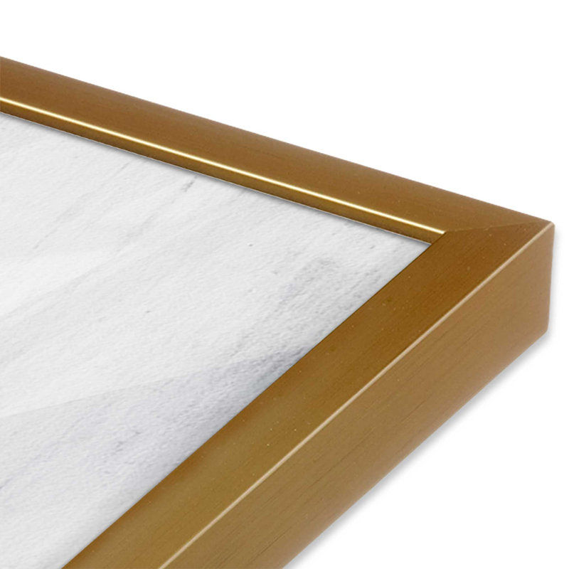 «Silent White I Print», H 12,25 po x l 15,25 po, Cadre doré poli