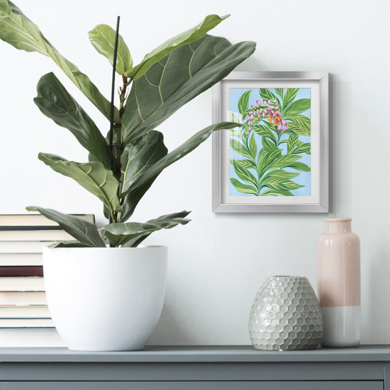Marbrage sur toile tendue, H 25,5 po x l 17,5 po, Argent argent