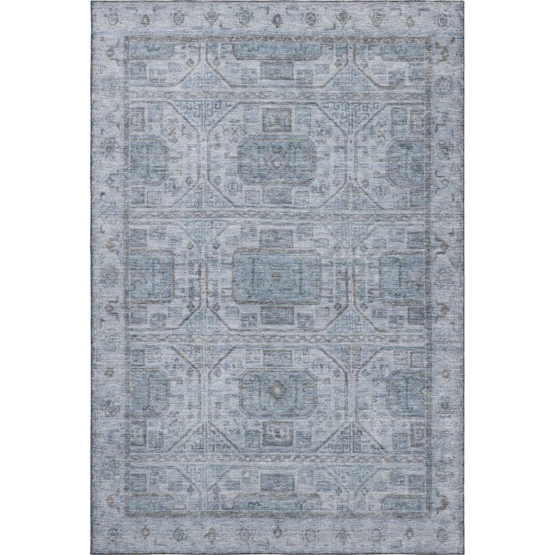 Premium Machine Washable Tara AMF1919 Border Rug, Rectangle 2'6" x 3'10"