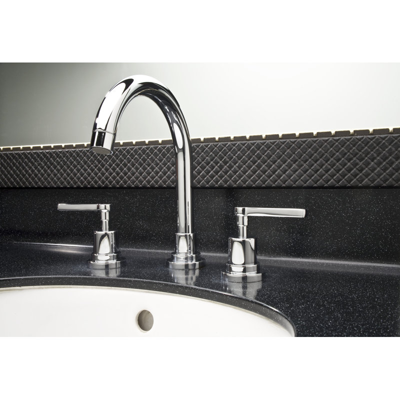 Lombardia® Widespread Bathroom Faucet with Drain Assembly, Cross Handle, Polished Nickel