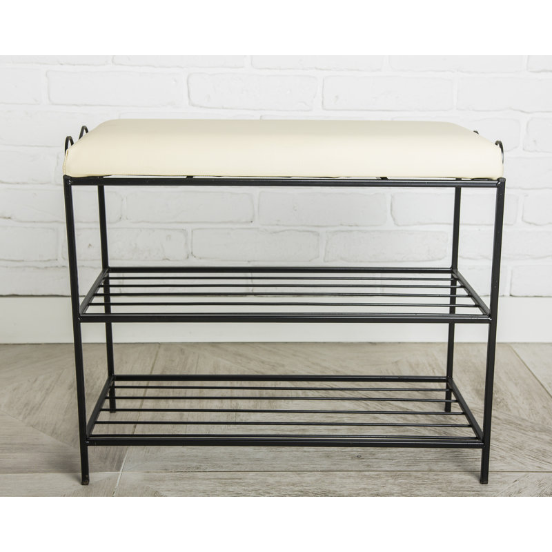 6 Pair Shoe Rack, Black