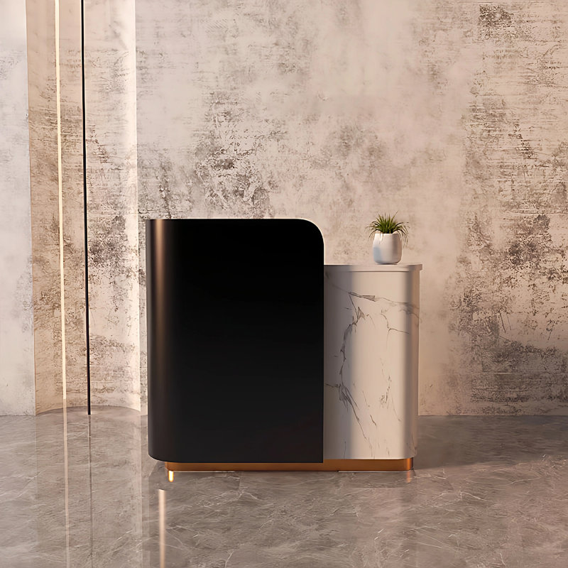 Modern Rectangular Manufactured Wood Reception Desk