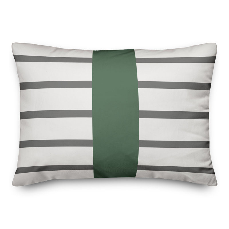 Abstract Outdoor Throw Pillow, Green