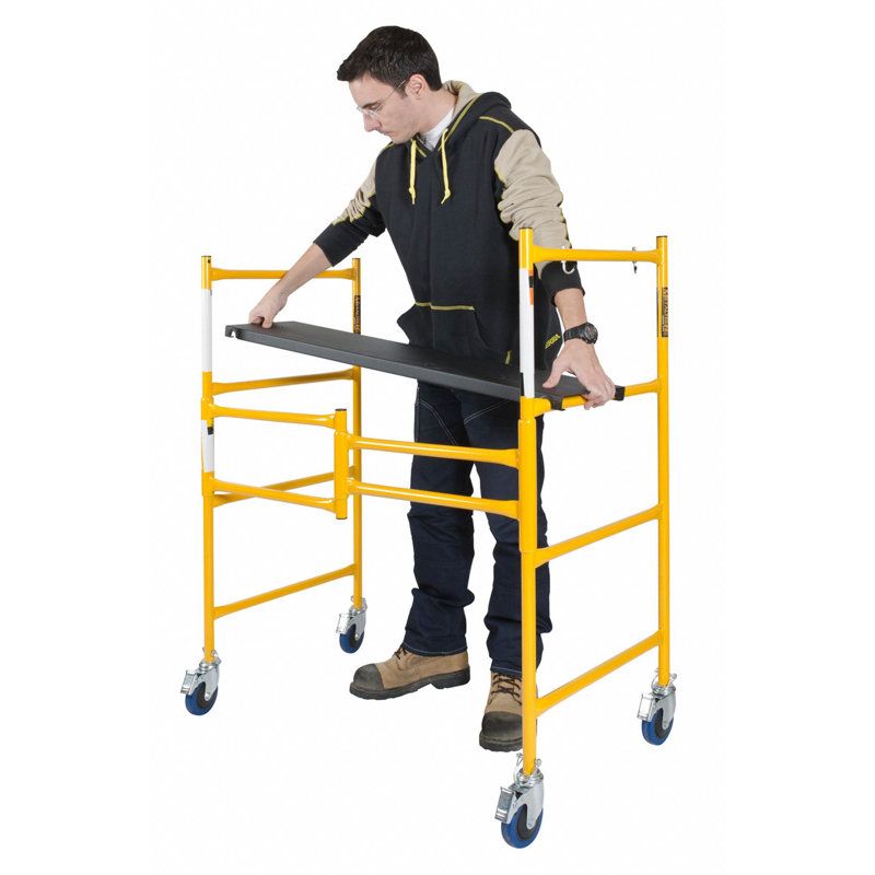 Échafaudage roulant en acier 1 étape 3,81 po