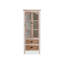 Blanc + vitrines en bois massif Burlywood