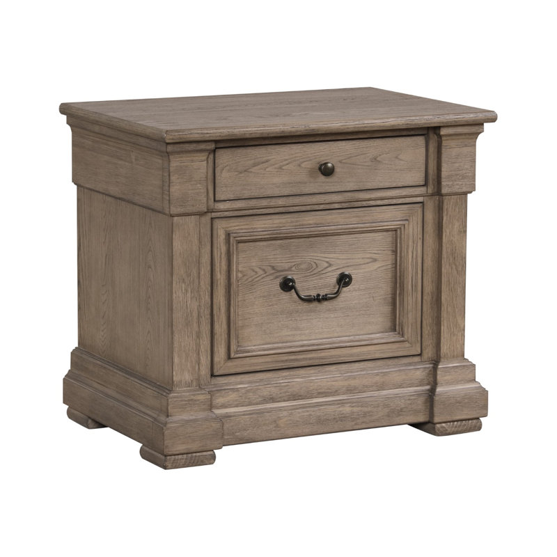 Table de chevet, gris vieilli