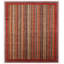 Aryana Wool Striped Area Rug in Red
