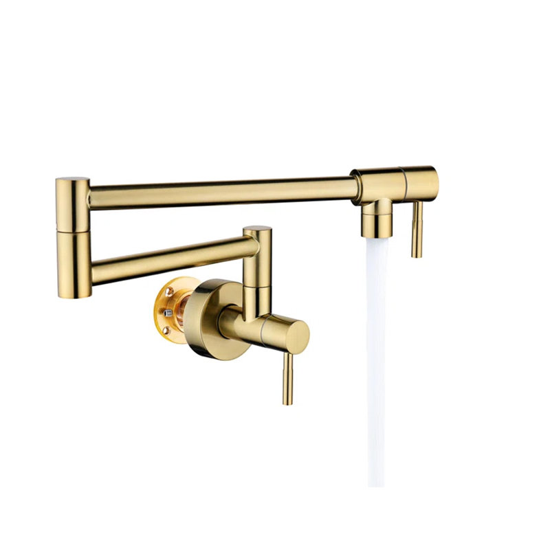 Wall - Mounted Folding Kitchen Faucet, Gold