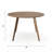 Ferdy Round Solid Wood Base Dining Table-185809727