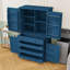 Garde-manger avec armoire, plateaux, tiroir et tablettes ajustables-129164690