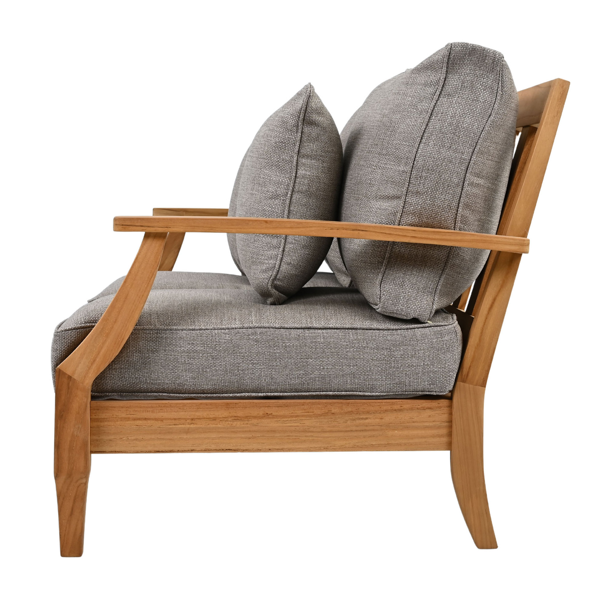 Clairmont Teakwood Patio Loveseat, Taupe