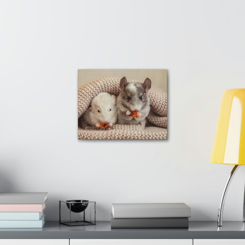 «Chinchilla Couple» Chinchilla Troop Art mural, H 12 po x l 16 po