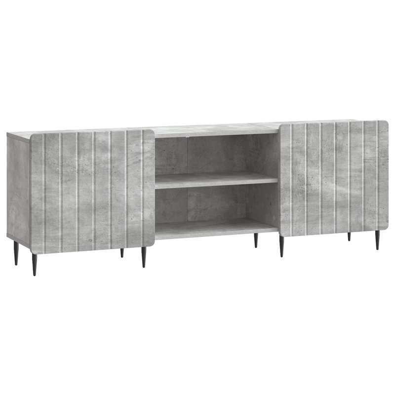 Unfinished TV Stand, 52cm H x 150cm L x 31cm W, Concrete Grey