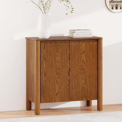 31.5" Solid Wood Veneer Accent Cabinet