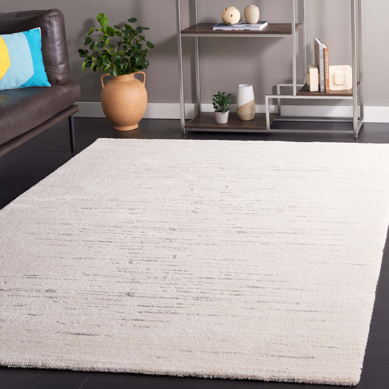 Allycia Machine Woven Ivory/Grey Rug, Round 201cm