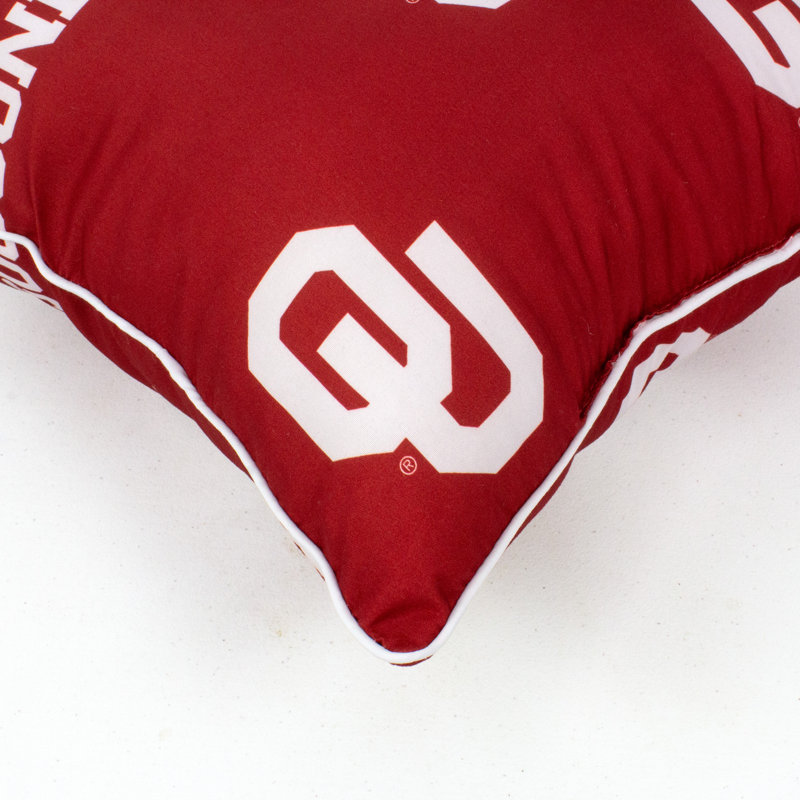 NCAA Square Pillow Cover & Insert, Oklahoma