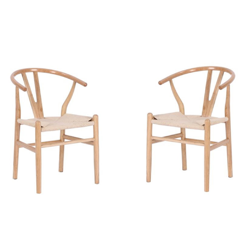 Myla 2 Dining Chairs 44cm Armchair, Oak