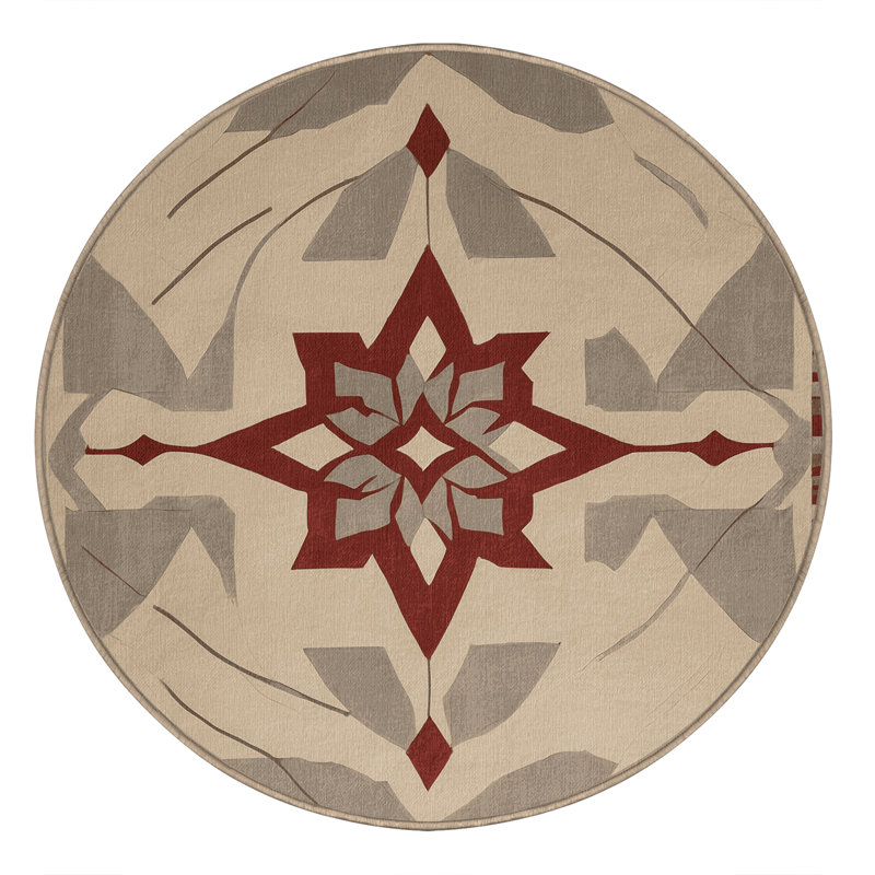 Pattern Interlace Rug, Round 5'