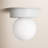 Milk Glass Shade Flush Mount-1327534412