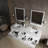 Castor 72" Wall Mounted Double Bathroom Vanity Set-82339802-82339805