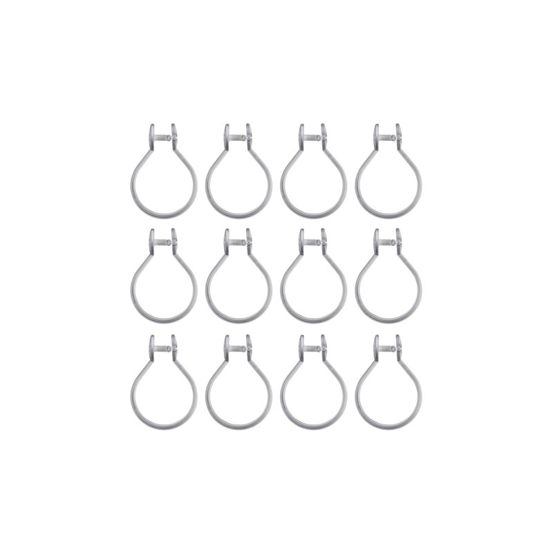 Clear Button Shower Curtain Hook