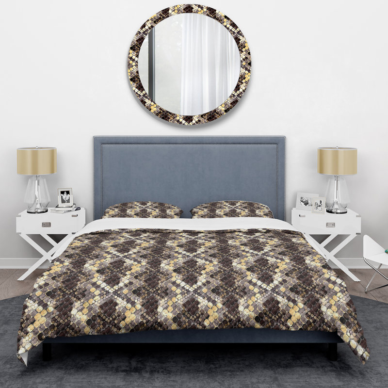 Brown Wild Design - Animals Duvet Cover Set - Microfiber Polyester