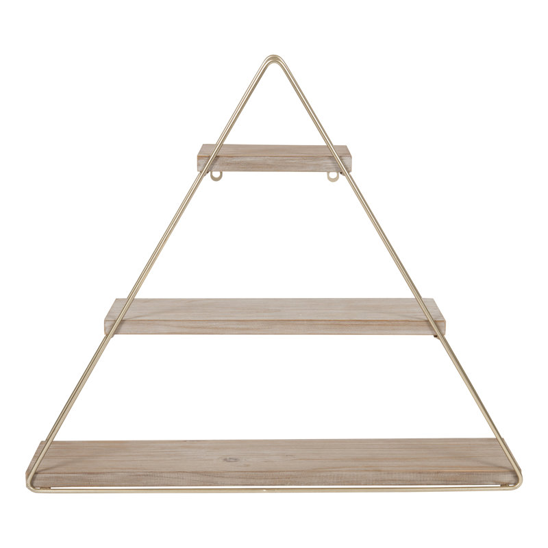 3 Piece Triangle Tiered Shelf, Brown