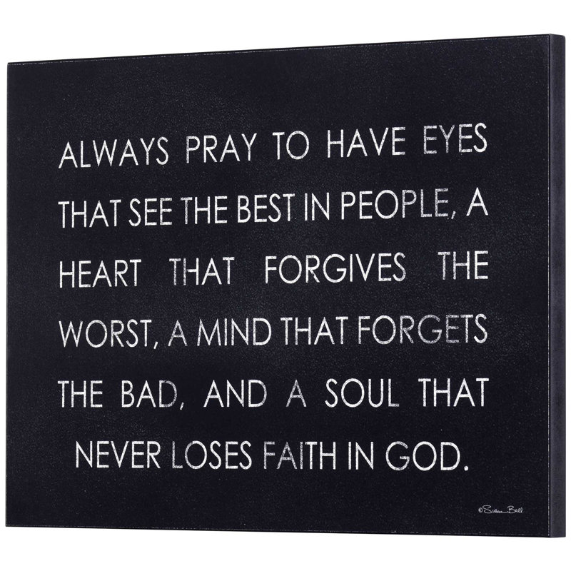 Décoration murale «Always Pray To Have Eyes»