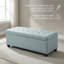 Banc de rangement élégant avec repose-pieds capitonné avec intérieur spacieux et charnières sécuritaires pour les enfants, parfait pour l'entrée, la chambre à coucher ou le salon