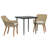 vidaXL Garden Dining Set with Cushion 3 pcs Beige Poly Rattan-239490376-239490373-239490372