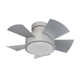 Vox 5 - Blade Indoor/Outdoor Smart Flush Mount Ceiling Fan with Remote Control and LED Light Kit, Works With Alexa and iOS or Android App