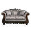Ensemble de causeuse pour canapé 2 pièces Delie, chenille, 4 coussins décoratifs Delie-109765431